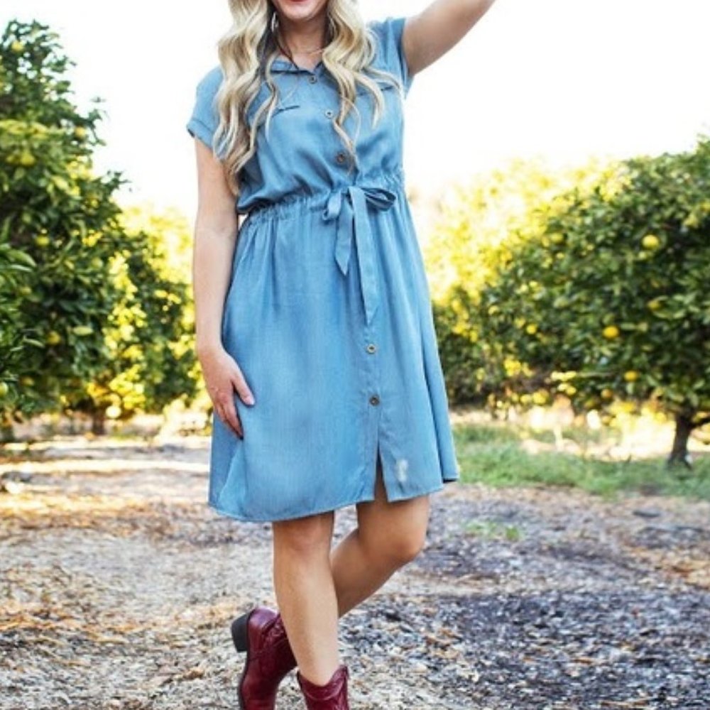 EUC Chambray Shirt Dress 2XL, LuLaRoe